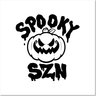 Spooky SZN - Black Posters and Art